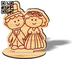 Wedding E0018393 file cdr and dxf free vector download for laser cut