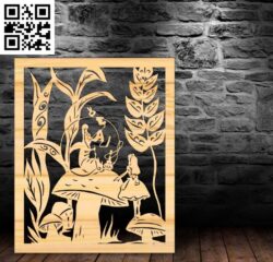 Alice in Wonderland E0018555 file cdr and dxf free vector download for laser cut plasma