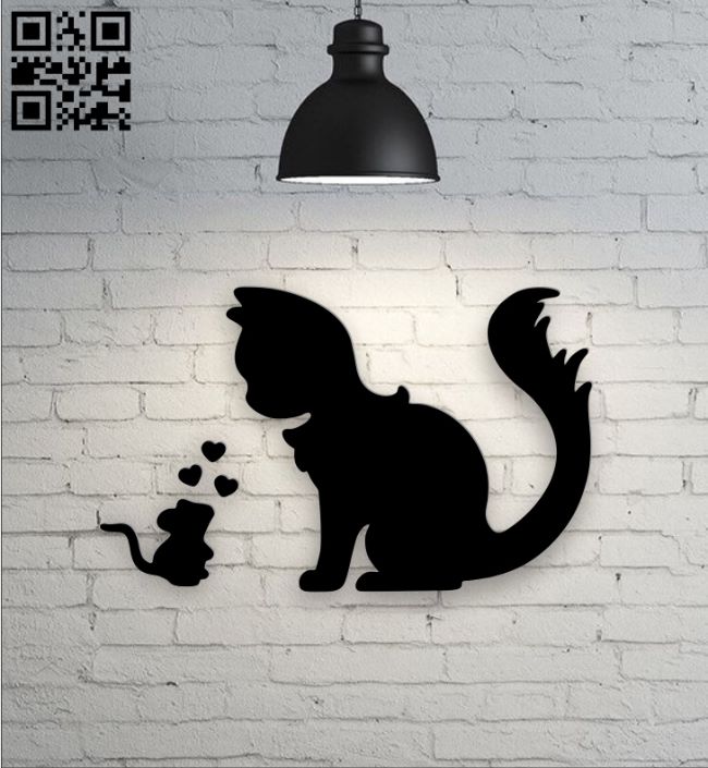 Cat and mouse E0018621 file cdr and dxf free vector download for laser cut plasma
