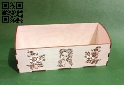 Cosmetic box E0018476 file cdr and dxf free vector download for laser cut