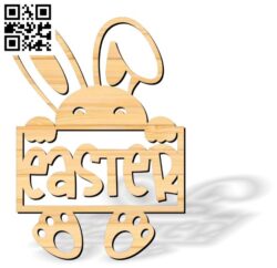 Easter Bunny E001878 file cdr and dxf free vector download for laser cut
