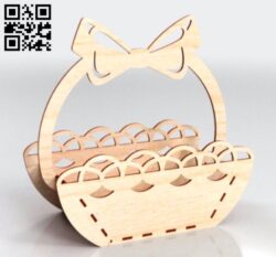 Easter basket E0018627 file cdr and dxf free vector download for laser cut