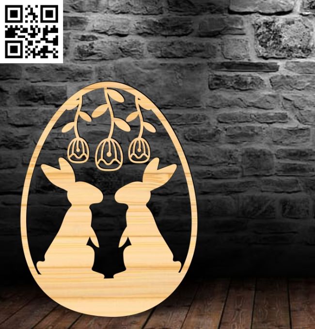 Easter egg E0018584 file cdr and dxf free vector download for laser cut