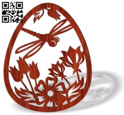 Easter egg E0018617 file cdr and dxf free vector download for laser cut