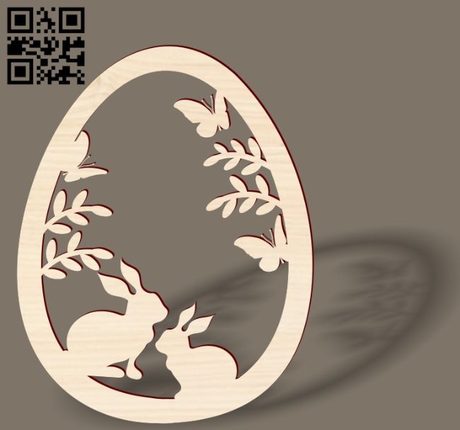 Easter egg E0018623 file cdr and dxf free vector download for laser cut