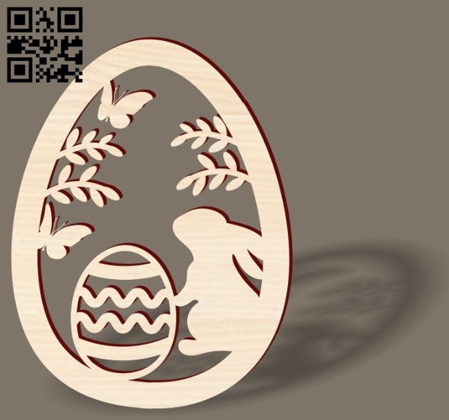Easter egg E0018624 file cdr and dxf free vector download for laser cut