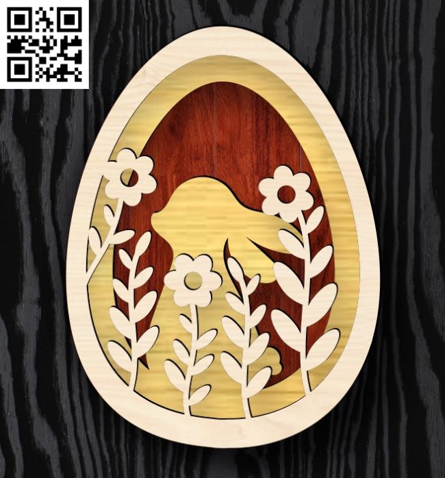 Easter egg E0018654 file cdr and dxf free vector download for laser cut