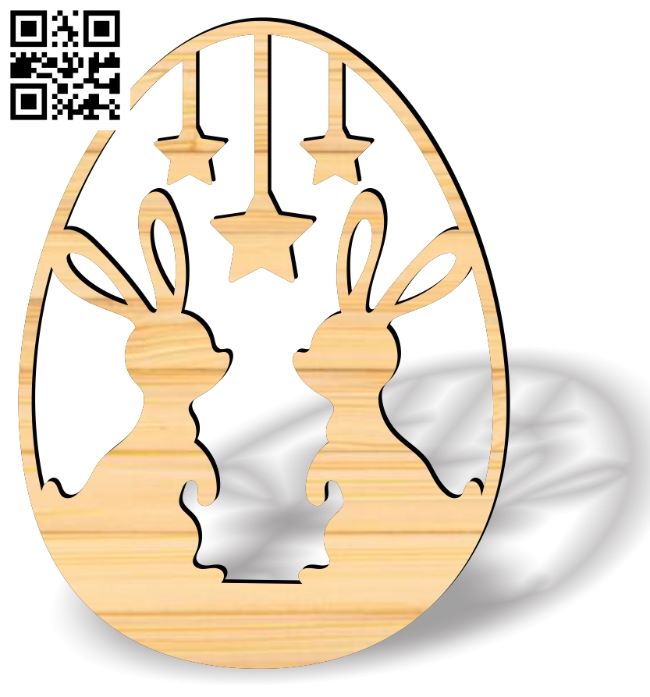 Easter egg E001877 file cdr and dxf free vector download for laser cut