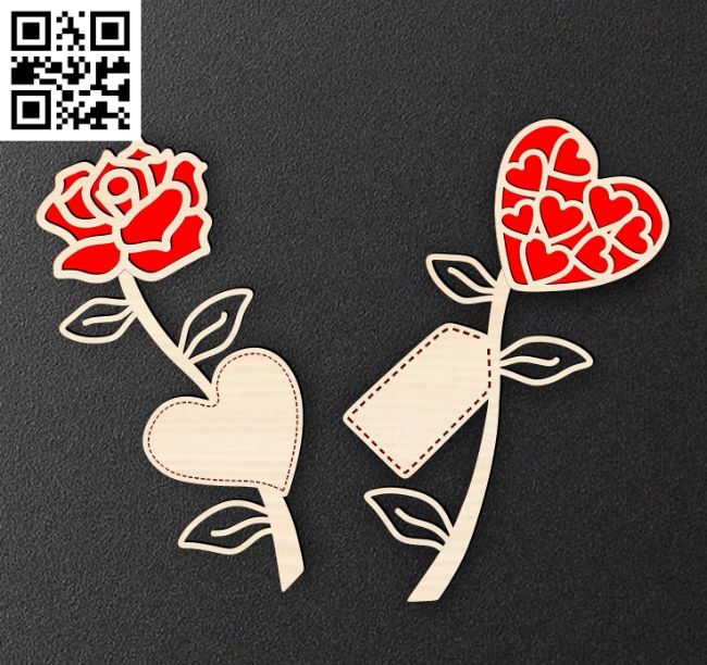 Flower E0018587 file cdr and dxf free vector download for laser cut