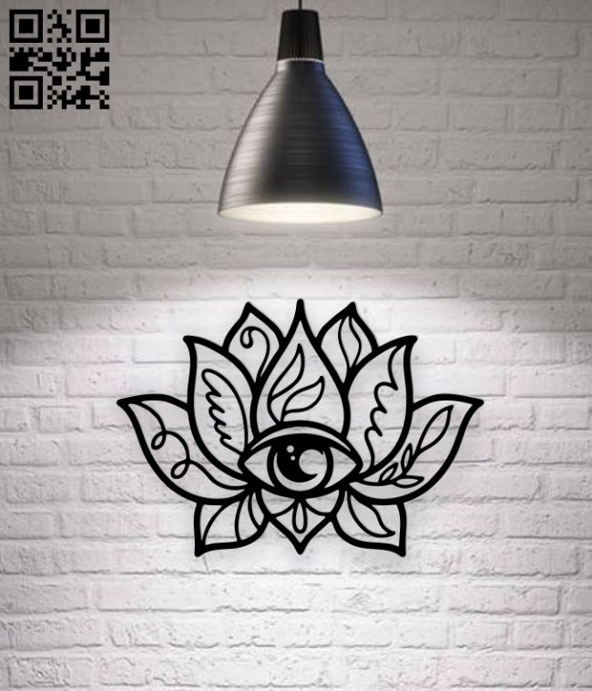Flower eye E0018605 file cdr and dxf free vector download for laser cut plasma