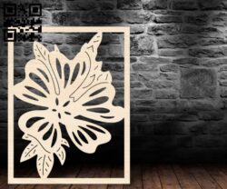 Flower panel E0018594 file cdr and dxf free vector download for laser cut plasma
