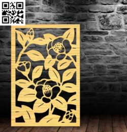 Flowers panel E0018523 file cdr and dxf free vector download for laser cut plasma