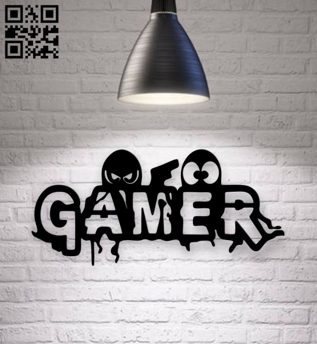 Gamer E0018622 file cdr and dxf free vector download for laser cut plasma