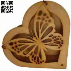 Heart box E0018473 file cdr and dxf free vector download for laser cut