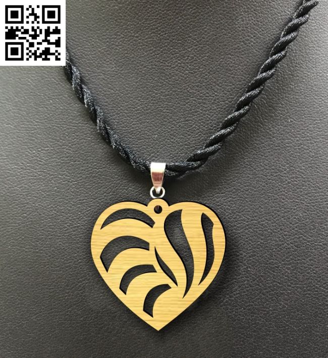 Heart pendant E0018496 file cdr and dxf free vector download for laser cut plasma