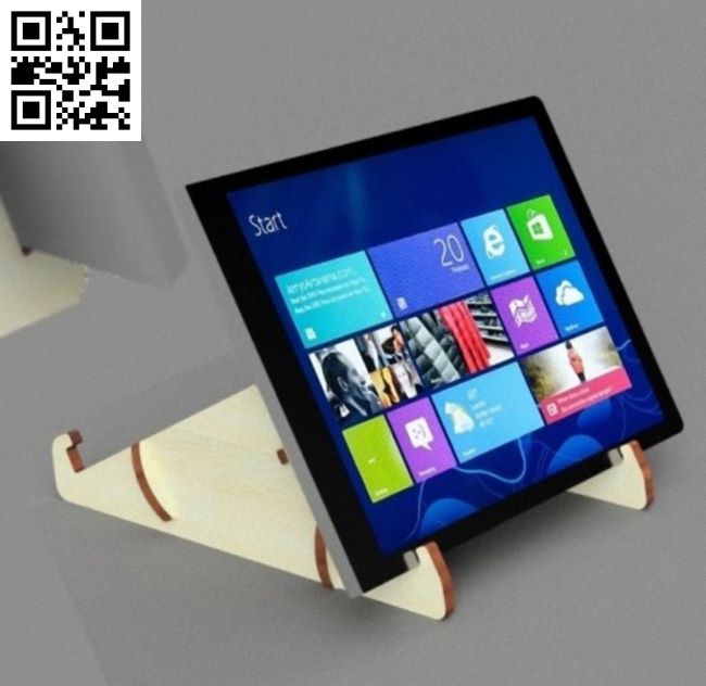 Ipad stand E0018656 file cdr and dxf free vector download for laser cut