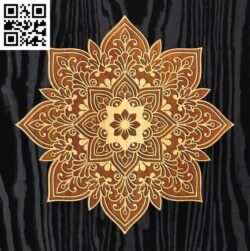 Mandala E0018600 file cdr and dxf free vector download for laser cut