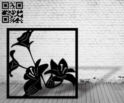 Orchid panel E0018595 file cdr and dxf free vector download for laser cut plasma