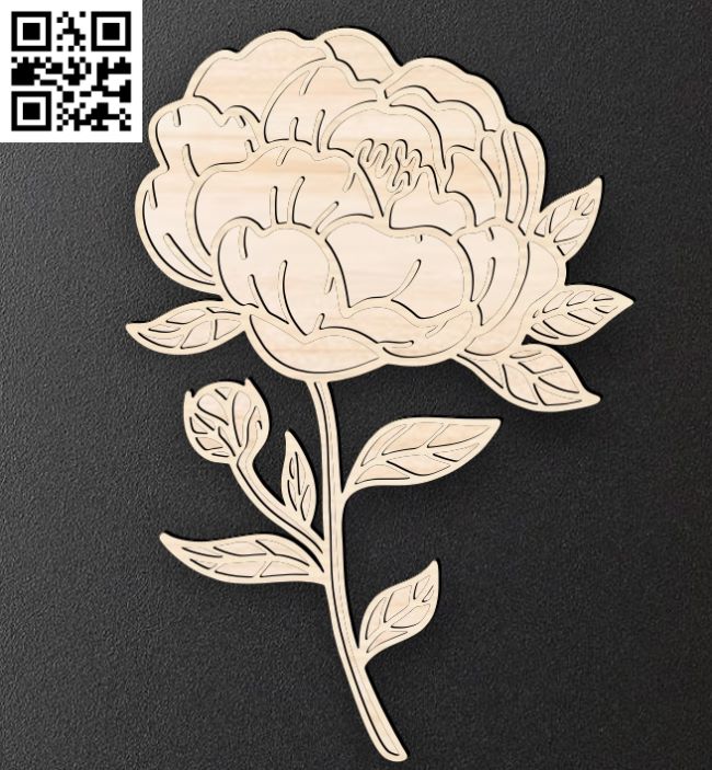 Peony E0018550 file cdr and dxf free vector download for laser cut