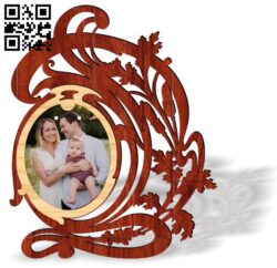 Photo frame E0018628 file cdr and dxf free vector download for laser cut