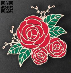 Rose E0018569 file cdr and dxf free vector download for laser cut plasma