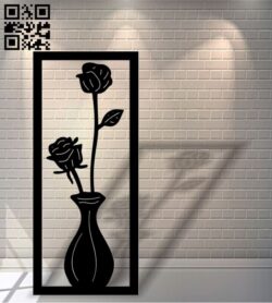 Rose panel E0018592 file cdr and dxf free vector download for laser cut plasma