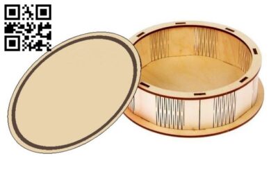Round box E0018612 file cdr and dxf free vector download for laser cut