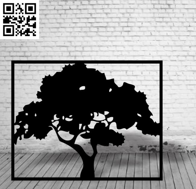 Tree panel E001876 file cdr and dxf free vector download for laser cut cnc