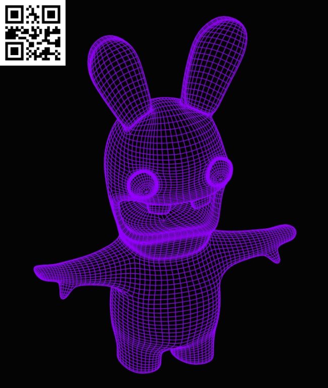 3D illusion led lamp E0018917 free vector download for laser engraving machine