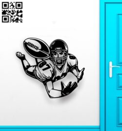 American Football E0018939 file cdr and dxf free vector download for Laser cut plasma