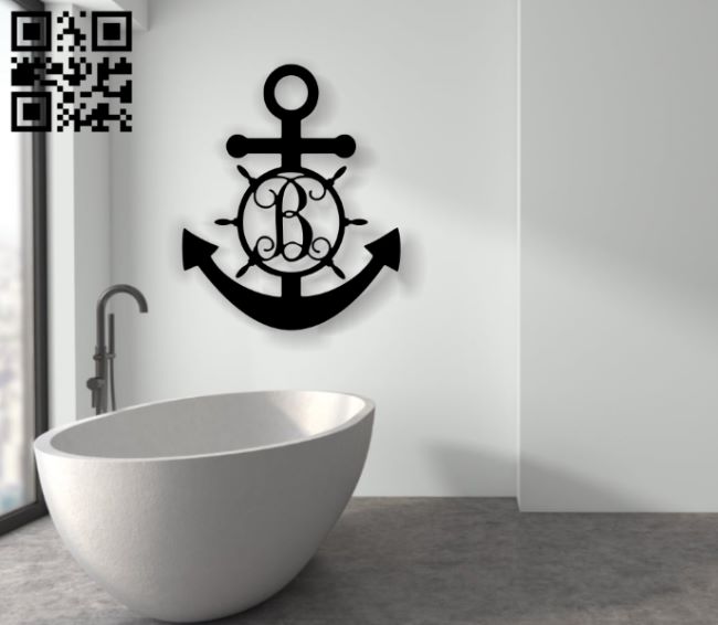 Anchor E0018799 file cdr and dxf free vector download for laser cut plasma