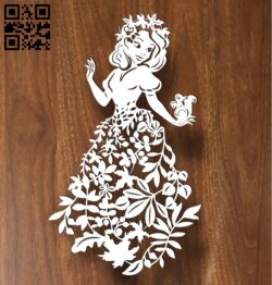 Autumn princess E0018871 file cdr and dxf free vector download for laser cut