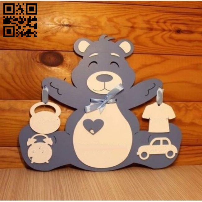Bear E0018857 file cdr and dxf free vector download for laser cut
