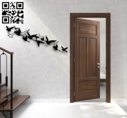 Birds wall decor E0018803 file cdr and dxf free vector download for laser cut plasma