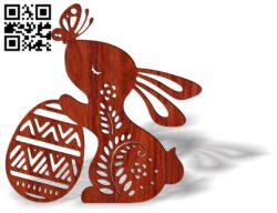 Easter Bunny E0018813 file cdr and dxf free vector download for laser cut