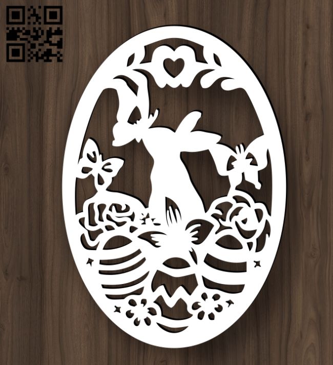 Easter Egg E0018907 file cdr and dxf free vector download for laser cut