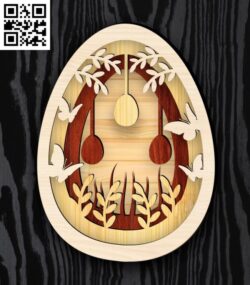 Easter egg E0018682 file cdr and dxf free vector download for laser cut