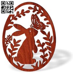 Easter egg E0018787 file cdr and dxf free vector download for laser cut