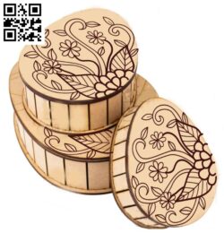 Easter egg gift boxes E0018694 file cdr and dxf free vector download for laser cut