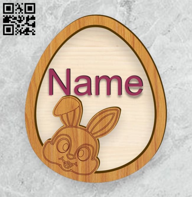 Easter name tag E0018842 file cdr and dxf free vector download for laser cut