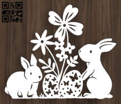 Easter scene E0018700 file cdr and dxf free vector download for laser cut