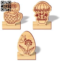 Easter stand E0018936 file cdr and dxf free vector download for Laser cut