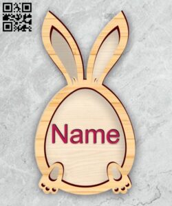 Easter tag E0018851 file cdr and dxf free vector download for laser cut