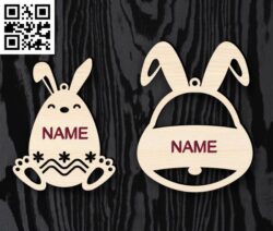 Easter tags E0018900 file cdr and dxf free vector download for laser cut