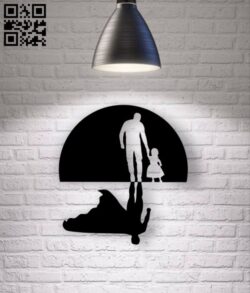 Father and daughter E0018716 file cdr and dxf free vector download for laser cut plasma