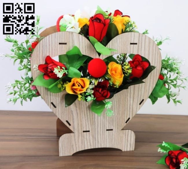 Flower basket E0018705 file cdr and dxf free vector download for laser cut