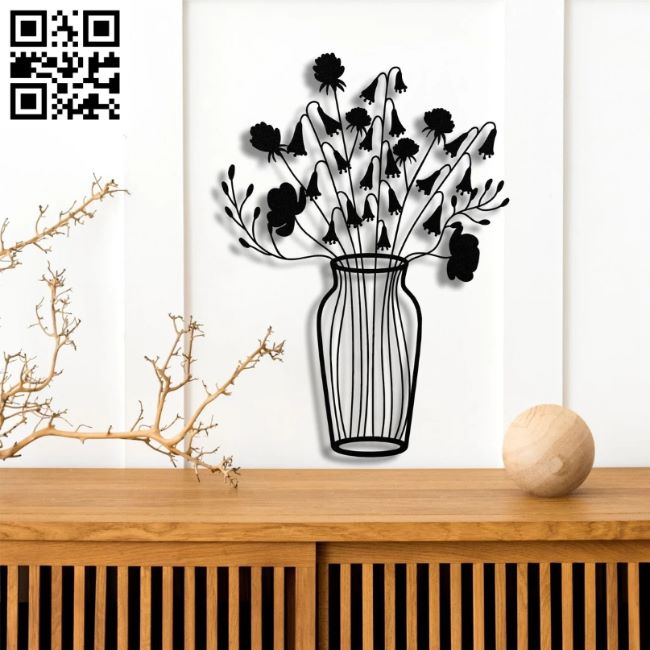 Flower vase E0018772 file cdr and dxf free vector download for laser cut plasma