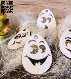 Funny easter eggs E0018828 file cdr and dxf free vector download for laser cut