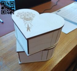 Heart box E0018766 file cdr and dxf free vector download for laser cut
