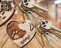 Keychain E0018888 file cdr and dxf free vector download for laser cut